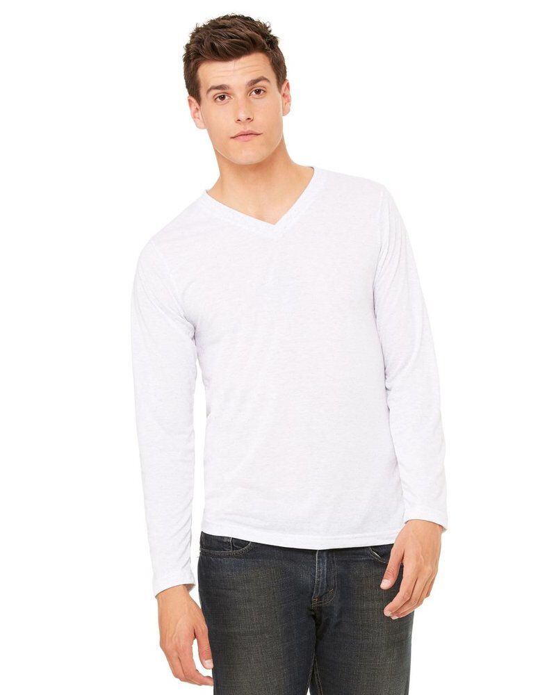 Unisex Long Sleeve V-Neck Tee Thumbnail