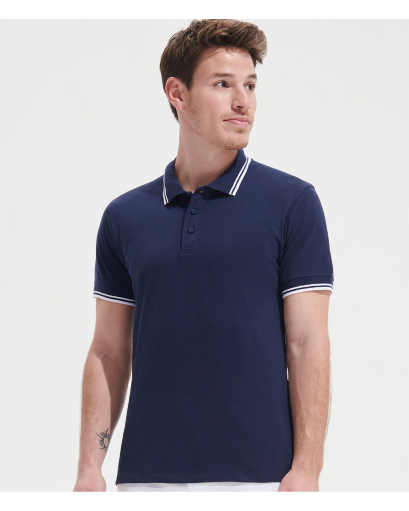 SOL'S Pasadena Tipped Cotton Piqué Polo Shirt Thumbnail