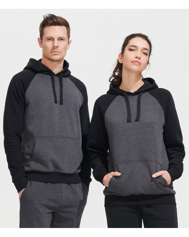 SOL'S Unisex Seattle Contrast Raglan Hoodie Thumbnail