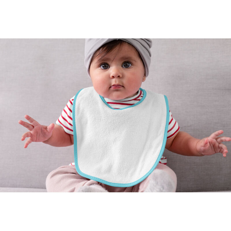 Premium Contrast Trim Double Layer Sublimation Baby Bib Thumbnail